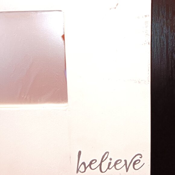 IKEA MALMA Framed Art Mirror- Square-BELIEVE-White-Gray-10x10 - Picture 10 of 12